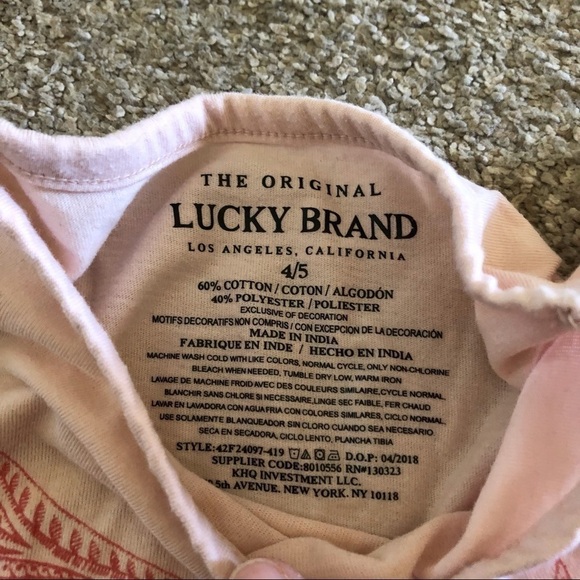 Lucky Brand pink eagle boho short sleeve graphic tee in size XS - Picture 4 of 4